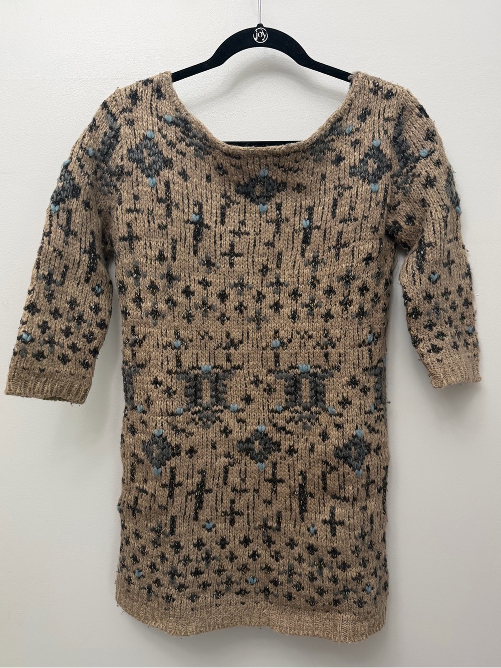 Free People Fair Isle Knit Tunic Sweater Dress